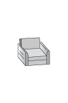 Кресло с подлокотниками Сатурно (цвет: алькантара)